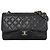 Timeless Chanel Classic Jumbo Double Flap Couro Caviar Preto