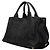 Prada Triangle Logo Plate Canapa Tote Bag - view 2
