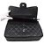 Borsa a tracolla con catena Chanel in vitello grana nera - vista 6