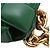 Bolsa Cassette acolchoada com corrente Bottega Veneta em couro verde - vista 10