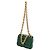 Bolsa Cassette acolchoada com corrente Bottega Veneta em couro verde - vista 3