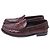 Mocassini Penny Prada in pelle rosso bordeaux - vista 4