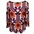 Top con stampa geometrica Miu Miu in seta multicolore - vista 3