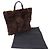 Sac à main Loewe en fourrure et cuir marron - vue 7