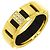 Anel Chaumet Class One #53 em borracha e ouro amarelo
