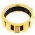 Anel Chaumet Class One #53 em borracha e ouro amarelo - vista 3