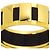 Anel Chaumet Class One #53 em borracha e ouro amarelo - vista 5