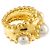 Anello Three Ball Chanel in oro giallo 18K - vista 4