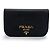 Clutch Conversível com Aba Prada em Couro Saffiano Small