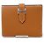 Hermès Portafoglio bi-fold Hermes Bearn Compact in pelle Epsom Gold Brown
