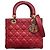 Borsa Dior Lady Dior in pelle rossa