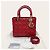 Borsa Dior Lady Dior in pelle rossa - vista 2