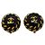 Chanel Clip-Ohrringe in Schwarz und Gold