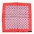 Foulard Hermès Carré 42 in seta rossa - vista 3