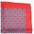Foulard Hermès Carré 42 in seta rossa - vista 5