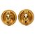 Boucles d'oreilles Chanel dorées - vue 2
