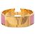 Hermès Bracciale Rigido Hermes Clic Clac H PM in Smalto Rosa e Placcato Oro - vista 3