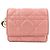 Christian Dior Lady Dior Cartera Compacta Trifold de Charol con Relieve Cannage