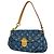 Borsa a spalla Mini Pleaty in denim Monogram Louis Vuitton