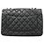 Bolsa de ombro Chanel em couro de bezerro grão preto - vista 8