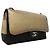 Borsa a tracolla Chanel Double Flap Nera Khaki Pelle - vista 2