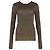 Top Miu Miu in maglia a coste marrone iridescente XS