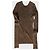 Top Miu Miu in maglia a coste marrone iridescente XS - vista 3