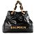 BALMAIN - Cabas 1945 Soft Balmain Tasche aus schwarzem knittrigem Leder