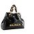 BALMAIN - Cabas 1945 Soft Balmain Tasche aus schwarzem knittrigem Leder - Ansicht 2