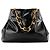 BALMAIN - Cabas 1945 Soft Balmain Tasche aus schwarzem knittrigem Leder - Ansicht 3