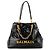BALMAIN - Cabas 1945 Soft Balmain Tasche aus schwarzem knittrigem Leder - Ansicht 5
