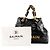 BALMAIN - Cabas 1945 Soft Balmain Tasche aus schwarzem knittrigem Leder - Ansicht 8
