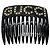 Pettine per capelli in resina con cristalli Gucci nero - vista 2