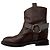 Botines Brunello Cucinelli de cuero marrón envejecido con Monili - vista 3