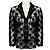 Blazer in tulle mesh trasparente Simone Rocha nero con fiori e decorazioni in Lurex