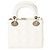 Christian Dior White Lambskin Cannage Mini Lady Dior - vista 2