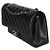 Gabrielle Borsa Chanel Medium Classic Double Flap in pelle caviar matelassé nera - vista 3