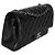 Gabrielle Borsa Chanel Medium Classic Double Flap in pelle caviar matelassé nera - vista 4