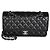 Gabrielle Borsa Chanel Medium Classic Double Flap in pelle caviar matelassé nera - vista 8