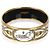 Brazalete ancho de esmalte Grand Apparat chapado en oro Hermès
