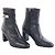 Kelly Hermès Saint Germain Leather Ankle Boots in Black, size 36