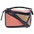mala de mão 2 formas Loewe Puzzle Bag Small em couro Preto x rosa