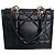 Dior Lady Dior Essential S Cal Borsa a mano in pelle nera