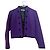 Giacca corta viola Saint Laurent Rive Gauche