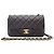Chanel Mini Schultertasche aus gestepptem Lammleder mit einfacher Klappe und Kette