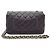 Chanel Mini Schultertasche aus gestepptem Lammleder mit einfacher Klappe und Kette - Ansicht 2