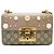 Padlock Gucci Borsa a spalla piccola GG Supreme con borchie e lucchetto decorato con perle - vista 5