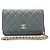 Chanel Portafoglio classico Matelassé in Caviale con catena