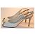 Gianvito Rossi Leder Slingback Pumps in Weiß und Grau - Ansicht 2