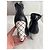 Stivaletti Chanel in pelle nera con camelia - vista 6